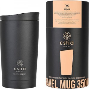 ESTIA 01-20361 TRAVEL MUG SAVE THE AEGEAN ΘΕΡΜΟΣ 350ml ΜΑΥΡΟ